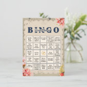 Bachelorette Bingo Game Cards Einladung (Stehend Vorderseite)