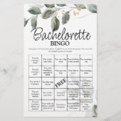 Bachelorette Bingo Grüne Bridal Game (Vorderseite)