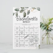 Bachelorette Bingo Grüne Bridal Game (Stehend Vorderseite)