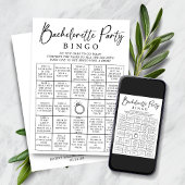 Bachelorette Bingo Party Game Card Einladung