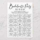 Bachelorette Bingo Party Game Card Einladung (Vorderseite)