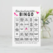 Bachelorette Bingo Programm (Stehend Vorderseite)