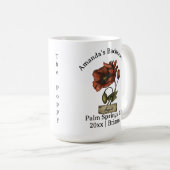 Bachelorette Birth Month Blume August Poppy Kaffeetasse (VorderseiteRechts)