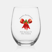 Bachelorette Birth Month Blume Weinglas Ohne Stiel (Rückseite)