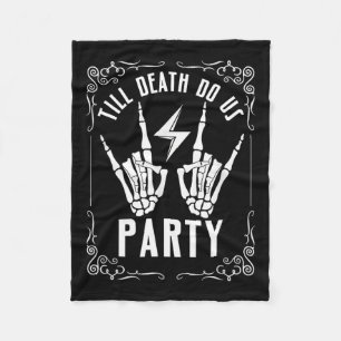 Bachelorette bis zum Tod tun uns Party Skeletthand Fleecedecke