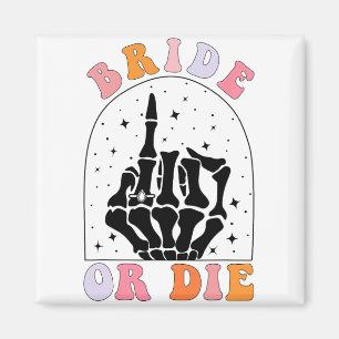 Bachelorette-Blüte oder Die Skeleton Hand Hallowee Magnet