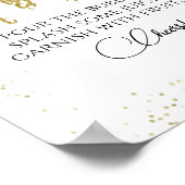 Bachelorette Boho Cocktail Gilded Mimosa Bar Sign Poster (Ecke)