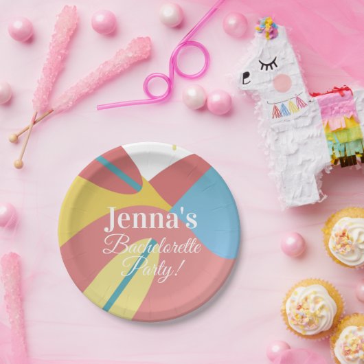 Bachelorette Brautparty Beach Surfing Pappteller (Party)