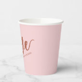 Bachelorette Brautparty Betrunken in Liebe Rosa Pappbecher (Links)