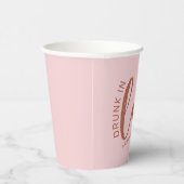 Bachelorette Brautparty Betrunken in Liebe Rosa Pappbecher (Rechts)