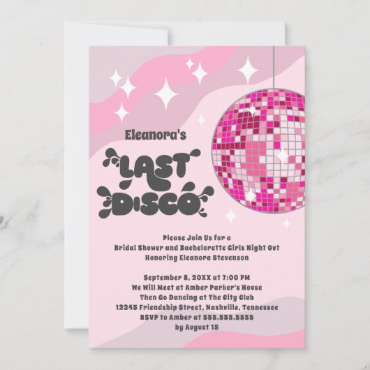 Bachelorette & Brautparty Einladung (Vorderseite)