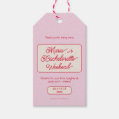 Bachelorette Brautparty Gefallen Vielen Dank Geschenkanhänger (Vorderseite)