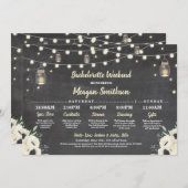 Bachelorette Brautparty Itinerary Firefly Jar Programm (Vorne/Hinten)