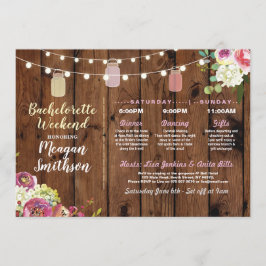 Bachelorette Brautparty Itinerary Jars Wood Programm
