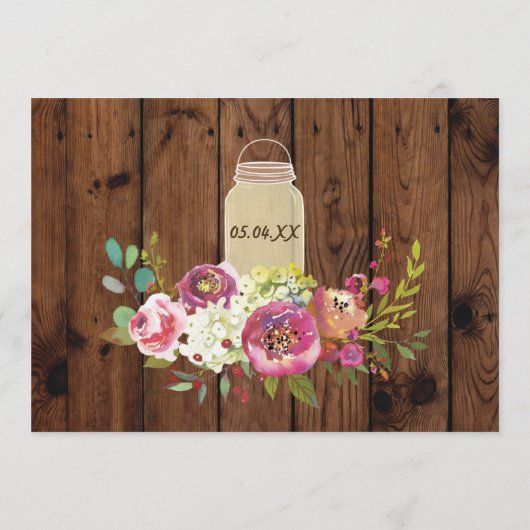 Bachelorette Brautparty Itinerary Jars Wood Programm (Rückseite)