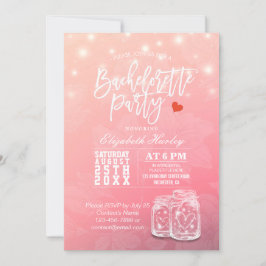 Bachelorette Brautparty Mason Jar String Lights Dankeskarte