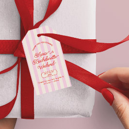 Bachelorette Brautparty Party Vielen Dank Geschenkanhänger