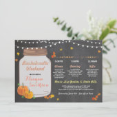 Bachelorette Brautparty-Reisekürbis-Glas Einladung (Stehend Vorderseite)