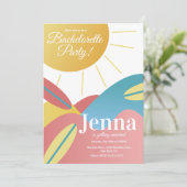 Bachelorette Brautparty Surfing Einladung (Stehend Vorderseite)