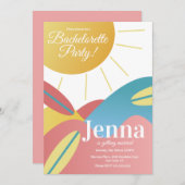 Bachelorette Brautparty Surfing Einladung (Vorne/Hinten)