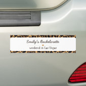 Bachelorette Bride Boujee Trendy Leopard Print Autoaufkleber (Auf Auto)