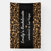 Bachelorette Bride Boujee Trendy Leopard Print Banner (Vertikal)