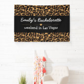 Bachelorette Bride Boujee Trendy Leopard Print Banner (InSitu)