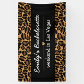 Bachelorette Bride Boujee Trendy Leopard Print Banner (Vertikal)
