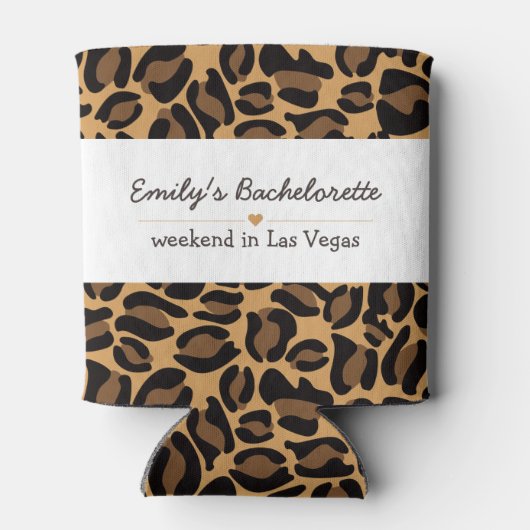 Bachelorette Bride Boujee Trendy Leopard Print Dosenkühler (Rückseite)