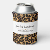 Bachelorette Bride Boujee Trendy Leopard Print Dosenkühler (Kanne Rückseite)