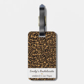 Bachelorette Bride Boujee Trendy Leopard Print Gepäckanhänger (Rückseite vertikal)