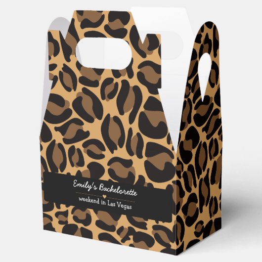 Bachelorette Bride Boujee Trendy Leopard Print Geschenkschachtel (Geöffnet)