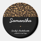 Bachelorette Bride Boujee Trendy Leopard Print Magnet (Vorne)