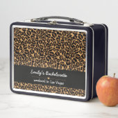 Bachelorette Bride Boujee Trendy Leopard Print Metall Brotdose (Beispiel)