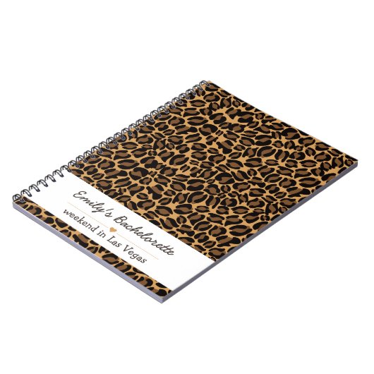 Bachelorette Bride Boujee Trendy Leopard Print Notizblock (Linke Seite)