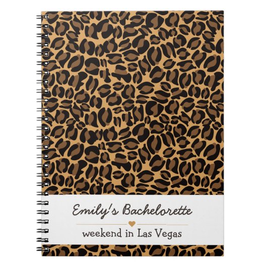 Bachelorette Bride Boujee Trendy Leopard Print Notizblock (Vorderseite)