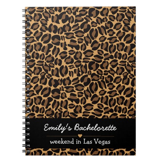 Bachelorette Bride Boujee Trendy Leopard Print Notizblock (Vorderseite)