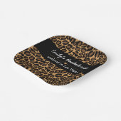Bachelorette Bride Boujee Trendy Leopard Print Pappteller (Gewinkelt)