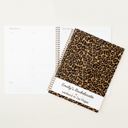 Bachelorette Bride Boujee Trendy Leopard Print Planer (Anzeige)
