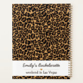 Bachelorette Bride Boujee Trendy Leopard Print Planer (Rückseite)
