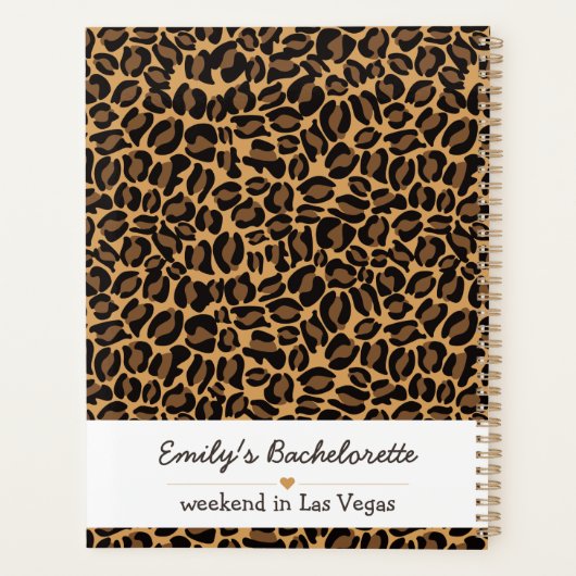 Bachelorette Bride Boujee Trendy Leopard Print Planer (Rückseite)