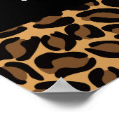 Bachelorette Bride Boujee Trendy Leopard Print Poster (Ecke)