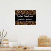 Bachelorette Bride Boujee Trendy Leopard Print Poster (Küche)