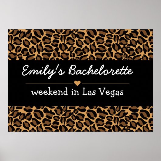 Bachelorette Bride Boujee Trendy Leopard Print Poster (Vorne)