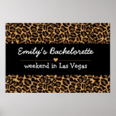 Bachelorette Bride Boujee Trendy Leopard Print Poster (Vorne)