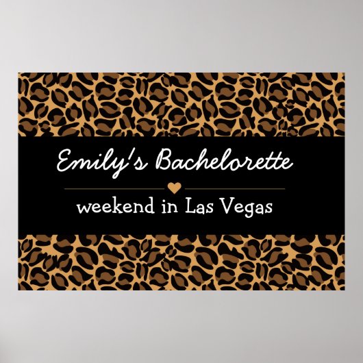 Bachelorette Bride Boujee Trendy Leopard Print Poster (Vorne)