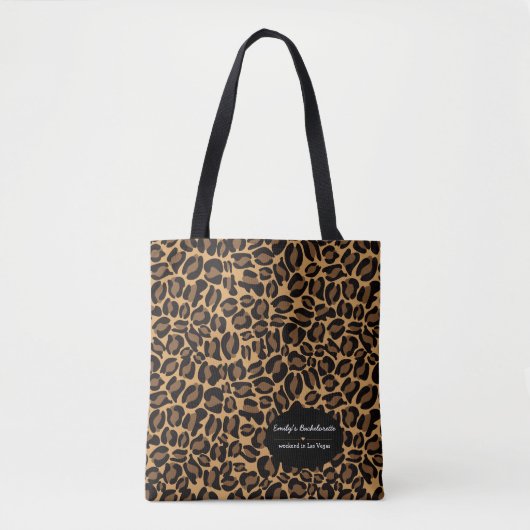 Bachelorette Bride Boujee Trendy Leopard Print Tasche (Vorderseite)