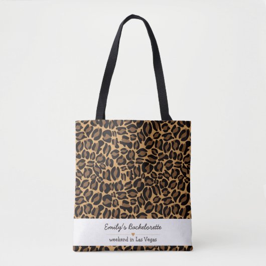 Bachelorette Bride Boujee Trendy Leopard Print Tasche (Vorderseite)