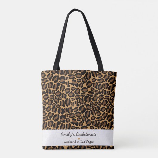 Bachelorette Bride Boujee Trendy Leopard Print Tasche (Rückseite)