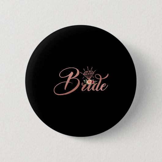 Bachelorette Bride Bridal Polterabend Gift Flor Button (Vorderseite)